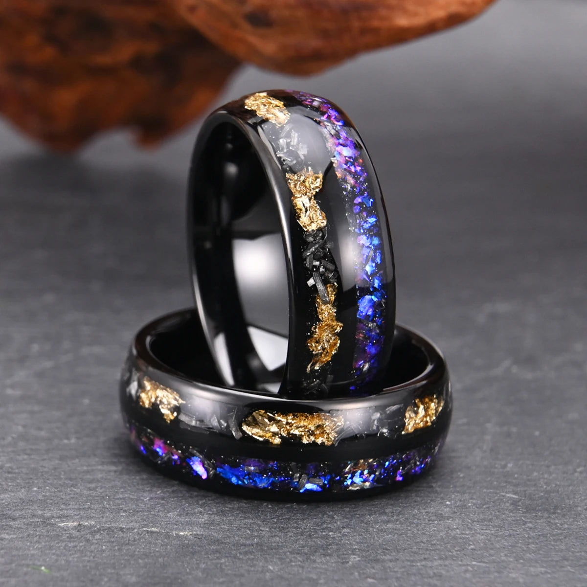 Odin– Nebulainspirert ring med ametyst og stjerneskinn