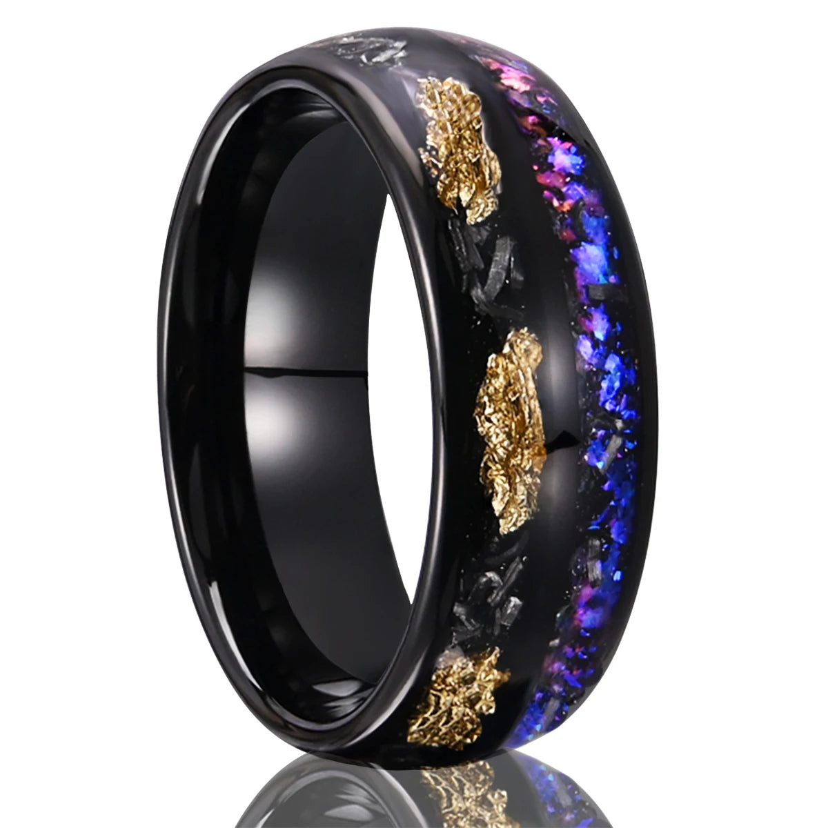 Odin– Nebulainspirert ring med ametyst og stjerneskinn