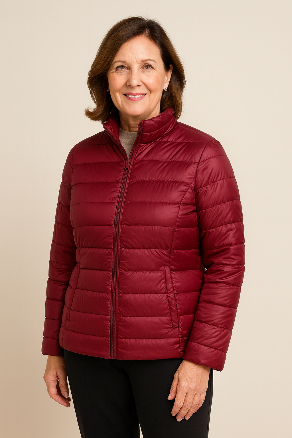 Aurora™ - Ny Ultralett Jakke med Hvite Andefjær