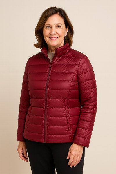 Aurora™ - Ny Ultralett Jakke med Hvite Andefjær