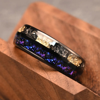 Odin– Nebulainspirert ring med ametyst og stjerneskinn